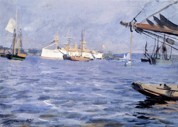 ストックホルム港の戦艦ボルチモア アンダース・ゾーン Oil Paintings